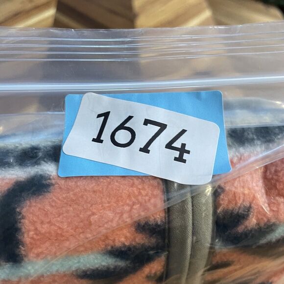 Wesc Fleece Sweater Aztec 1/2 Zip Chest Pocket Mens Large Womens XL - Picture 9 of 9